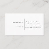 roze abstract visitekaartje (Achterkant)