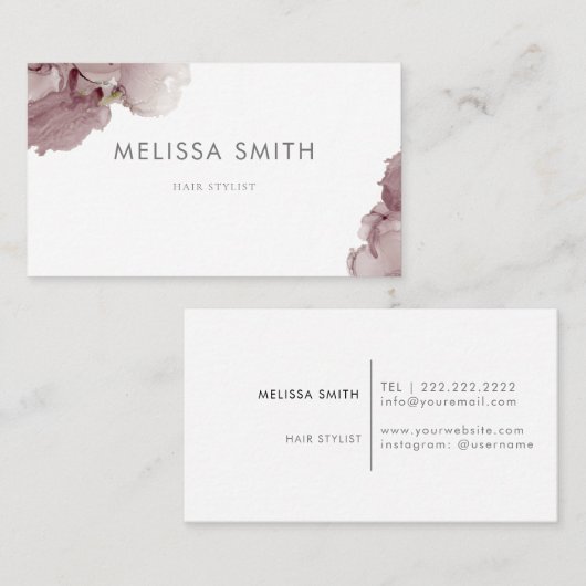 roze abstract visitekaartje (Voorkant / Achterkant)