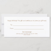 Roze Abstract Waterverf Cadeaubon (Achterkant)