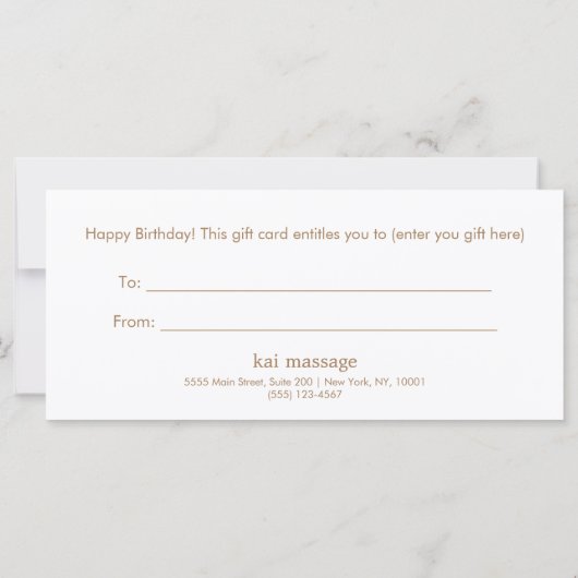 Roze Abstract Waterverf Cadeaubon (Achterkant)