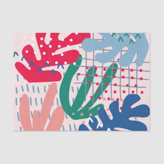 Roze Abstract weefselpapier Tissuepapier (Voorkant)