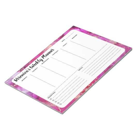 Roze, Abstract wekelijks te gebruiken om een lijst Notitieblok (Schuin)