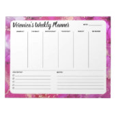 Roze, Abstract wekelijks te gebruiken om een lijst Notitieblok (Voorkant)