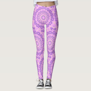 Roze Abstract Yoga Zen Bloemen Patroon Leggings