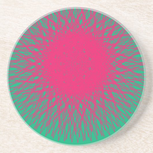 roze abstract zandsteen onderzetter (Voorkant)