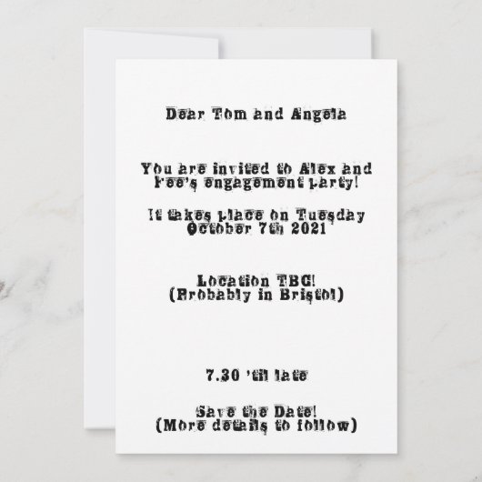 Roze Abstracte 80s Memphis Stijl sparen de Datum Kaart (Achterkant)