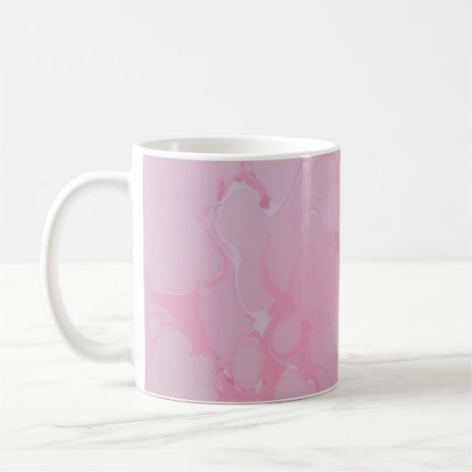 Roze abstracte achtergrond koffiemok (Links)