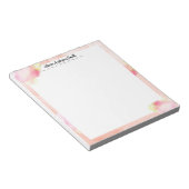 Roze Abstracte Aquarel Aangepaste Notitieblok (Schuin)
