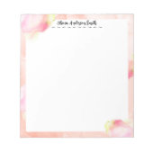 Roze Abstracte Aquarel Aangepaste Notitieblok (Voorkant)