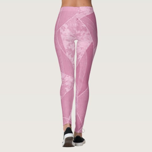 Roze Abstracte art Leggings (Achterkant)