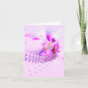 "Roze" Abstracte Art Notecard Kaart