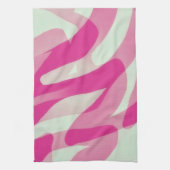 Roze Abstracte Artistieke Keukenhanddoek (Verticaal)