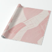 Roze Abstracte Batik Cadeaupapier (Uitgerold)