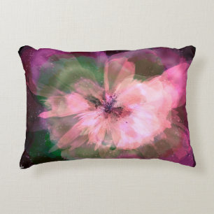 Roze abstracte bloem accent kussen