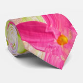 Roze Abstracte Bloem Halsdoek Stropdas (Opgerold)