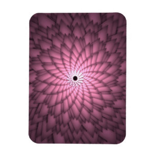 Roze Abstracte Bloem Kunst Magneet