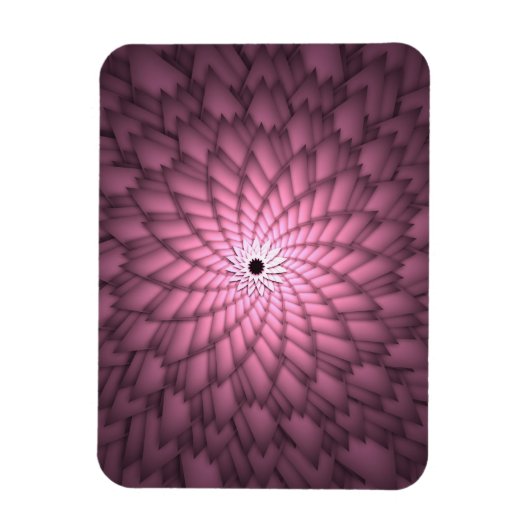 Roze Abstracte Bloem Kunst Magneet (Verticaal)