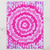 Roze Abstracte Bloem Schrijfboek Papier Bulk Pagin Flyer (Achterkant)
