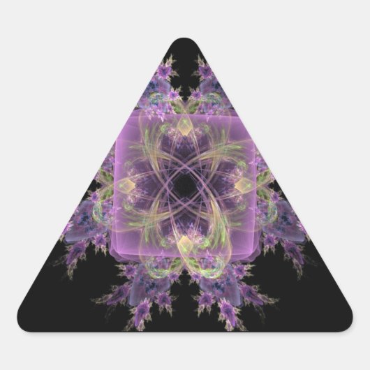 Roze Abstracte bloemen Sticker (Voorkant)