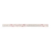 Roze Abstracte Bloemenkunst Custom Text Packaging Satijnen Lint (Voorkant)