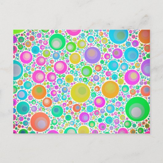 Roze Abstracte Bloementuin Briefkaart (Voorkant)