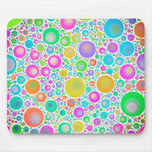 Roze Abstracte Bloementuin Muismat (Voorkant)