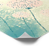 Roze abstracte bloemschilderkunst poster (Hoek)
