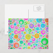 Roze Abstracte bloemtuin Briefkaart (Voorkant / Achterkant)