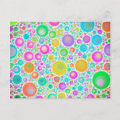 Roze Abstracte bloemtuin Briefkaart (Voorkant)