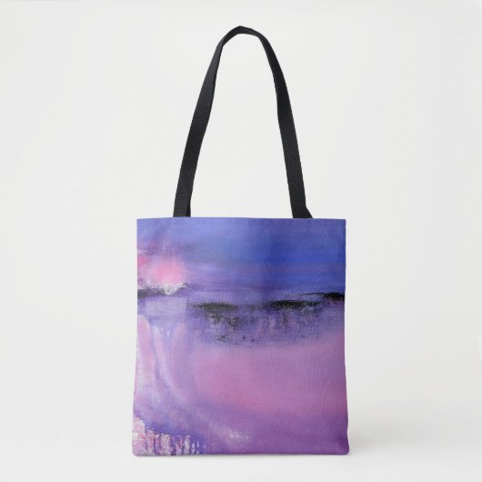 Roze Abstracte Canvas tas (Voorkant)