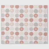 Roze Abstracte cirkel inpakpapier (Vlak)