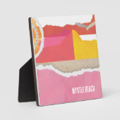 roze abstracte decoratie bureau plaque/Persoonlijk Fotoplaat (Voorkant)