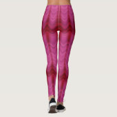 Roze Abstracte Draaikolklijnen Leggings (Achterkant)