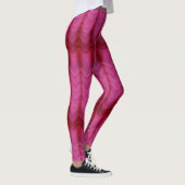 Roze Abstracte Draaikolklijnen Leggings (Rechts)