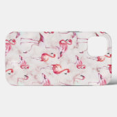 Roze Abstracte Flamingos Waterverf Modern Case-Mate iPhone Case (Achterkant (horizontaal))