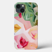 Roze Abstracte Floral iPhone 6 Hoesje (Achterkant)