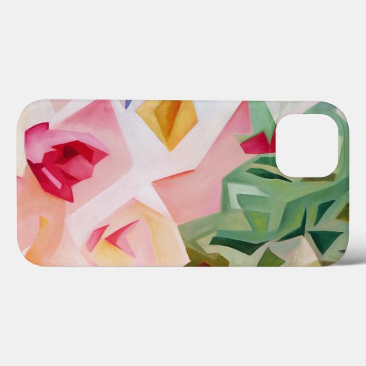 Roze Abstracte Floral iPhone 6 Hoesje (Achterkant (horizontaal))
