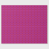 Roze Abstracte Floral Pattern Cadeaupapier (Vlak)