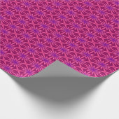 Roze Abstracte Floral Pattern Cadeaupapier (Hoek)