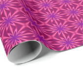 Roze Abstracte Floral Pattern Cadeaupapier (Rol Hoek)