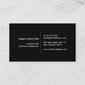 Roze Abstracte Floral Pattern Make-up Artist Visitekaartje (Achterkant)