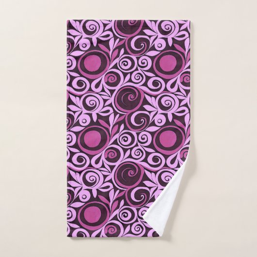 Roze Abstracte Flowers Bath Towel Set Bad Handdoek (Handdoek)