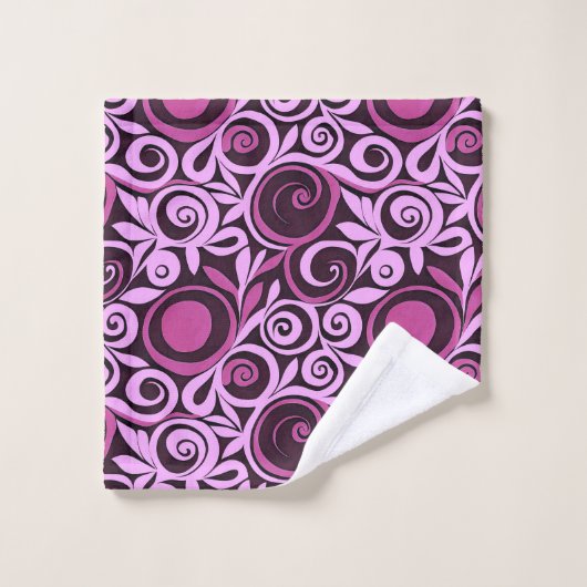 Roze Abstracte Flowers Bath Towel Set Bad Handdoek (Wasdoekje)