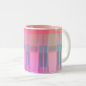 Roze Abstracte Geometrische Mok (Voorkant rechts)