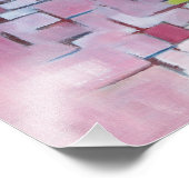 Roze Abstracte geometrische oorspronkelijke kunsto Foto Afdruk (Hoek)