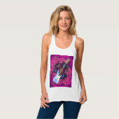 Roze Abstracte gitaarracerbacktank Tanktop (Volledige Voorkant)