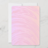 Roze Abstracte Golven Roos Gold Art Boho Wedding Kaart (Achterkant)