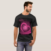 Roze Abstracte hartbasis donkerder T Shirt (Voorkant volledig)
