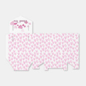 Roze Abstracte harten op wit Bedankdoosjes (Uitgevouwen)