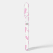 Roze Abstracte harten op wit Case-Mate iPhone Case (Achterkant / Links)